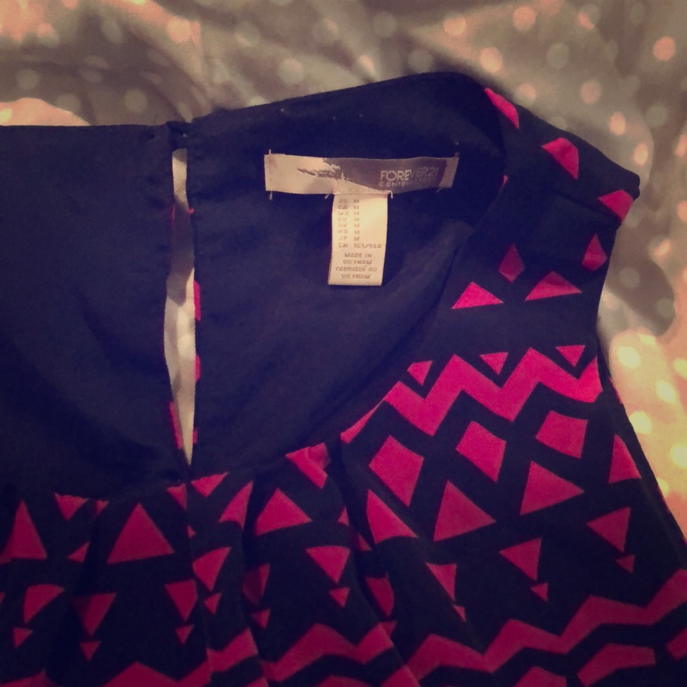 Forever 21 Dress Small Navy/Pink